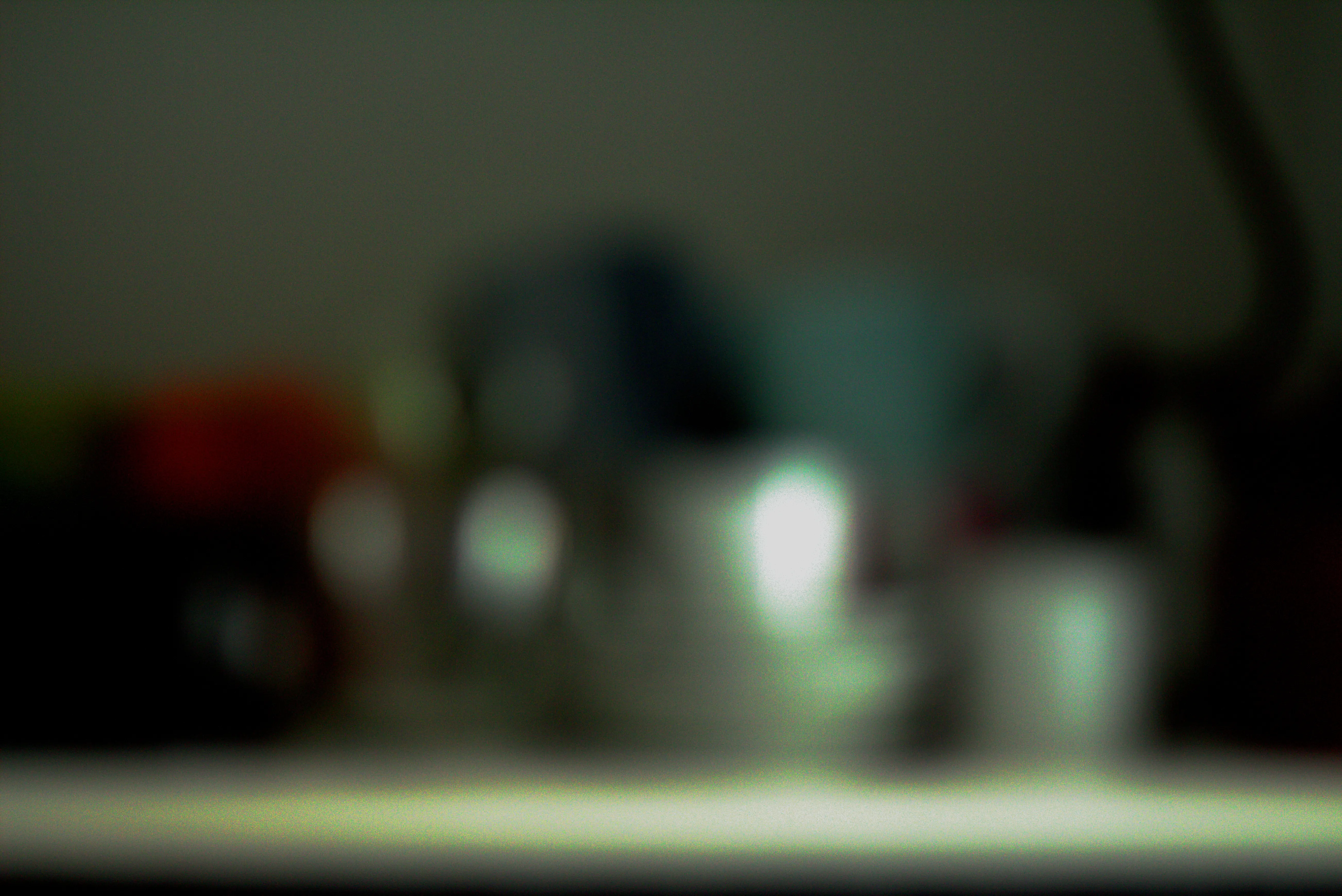 Objets flous avec points lumineux